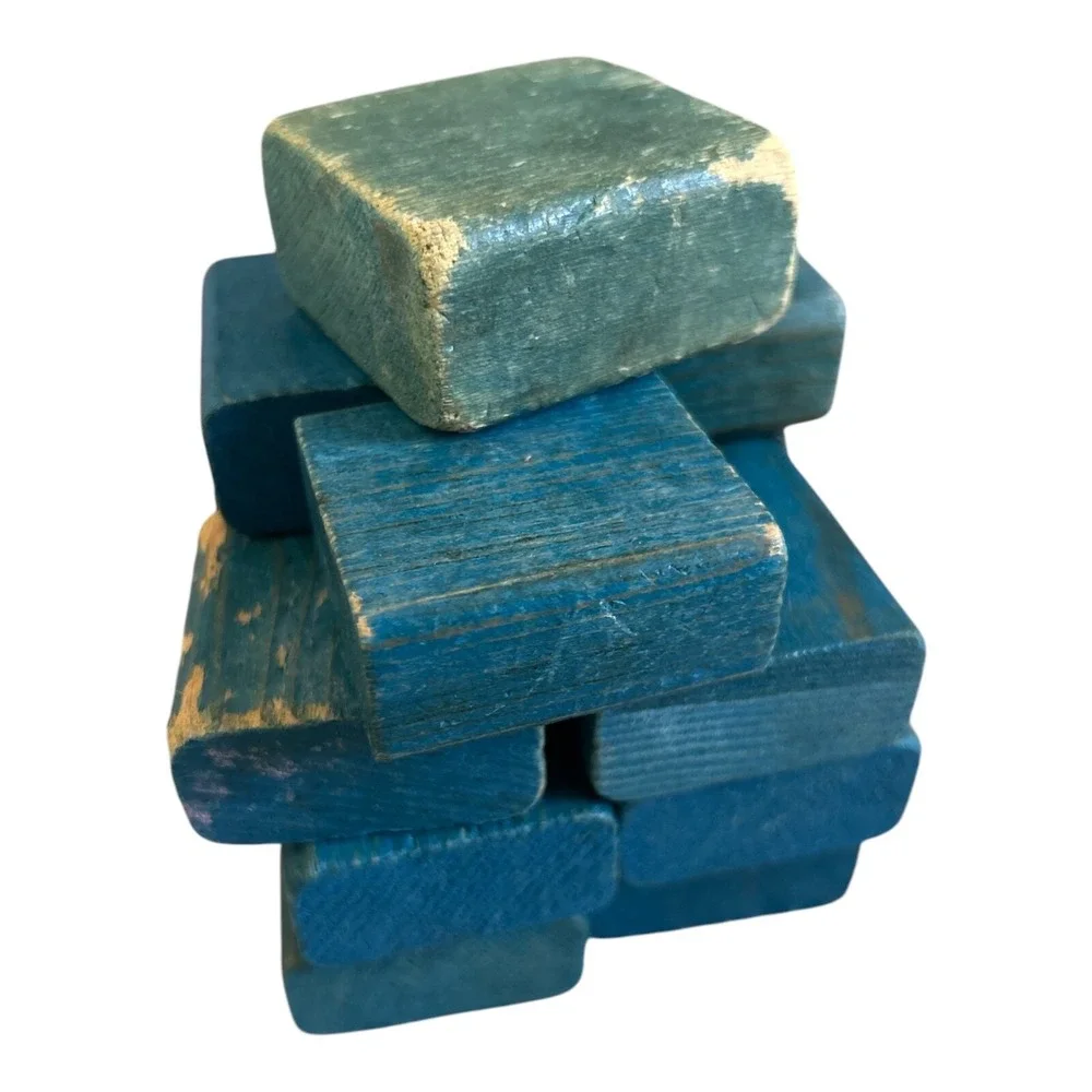 Vintage Wooden Building Blocks Lot Lincoln Logs Alphabet Blocks‎ Mixed Set 80+pc